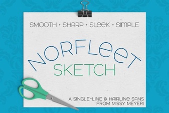 Norfleet Sketch Font for Handwritten Design Projects